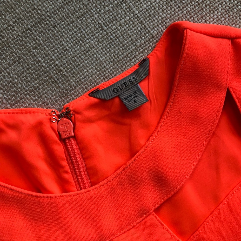 GUESS Fit-and-Flair Dress w/ Sweetheart Neckline - Picture 5 of 7